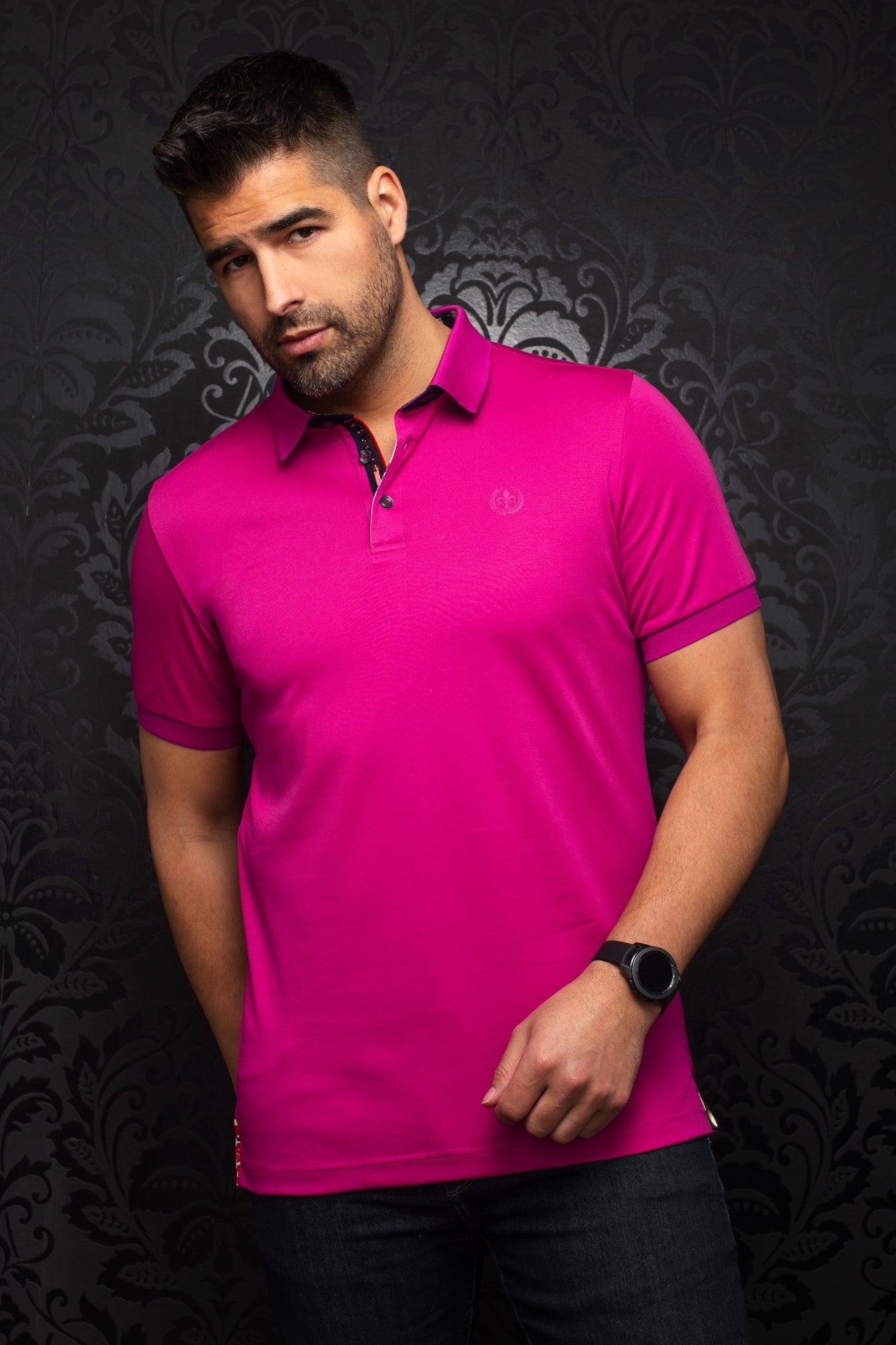Polo pour homme par Au Noir | EAGLE Fuchsia | Boutique Vvög, inventaire complet de la marque Au Noir