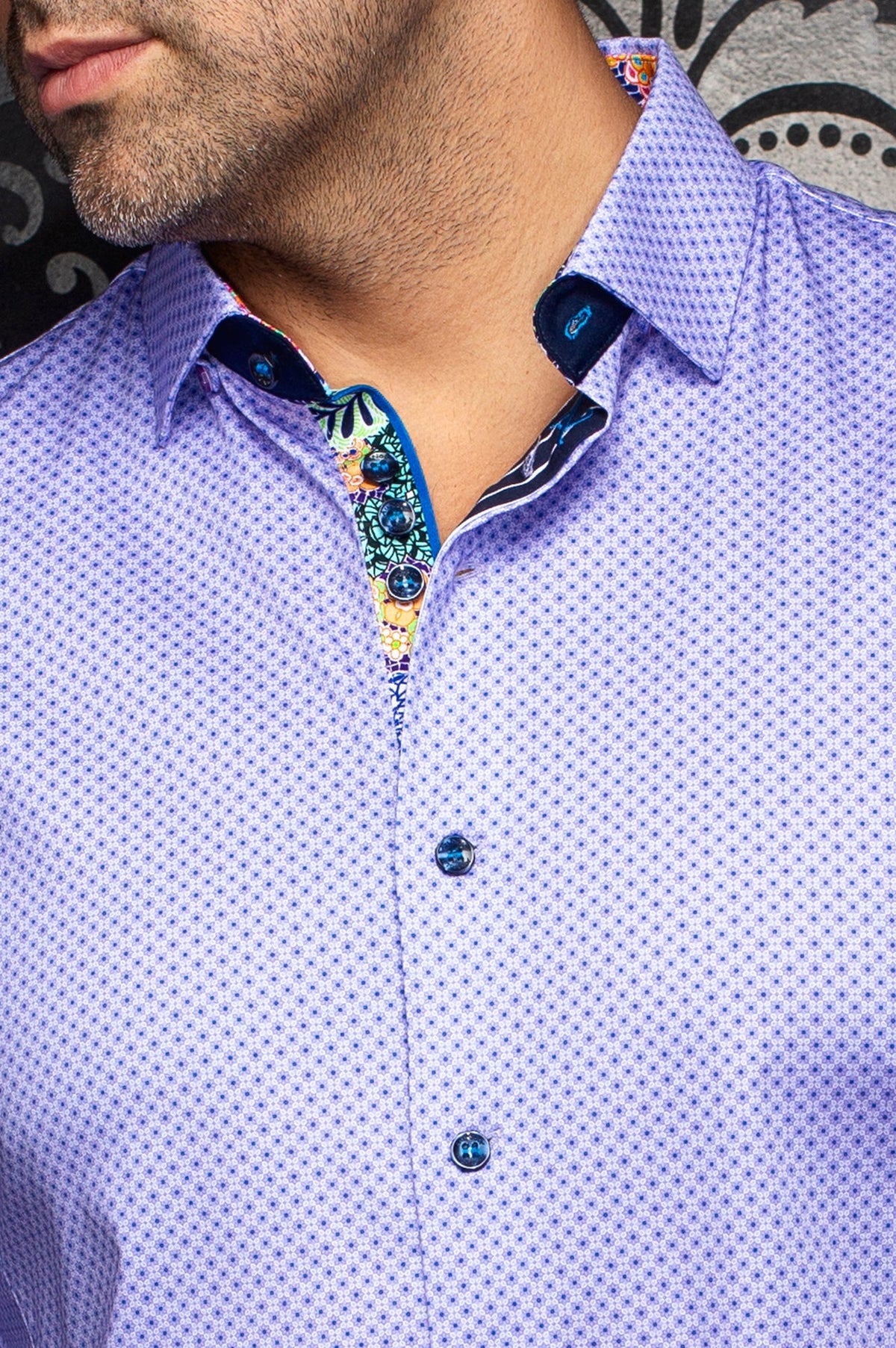 Chemise manches longues en Knit extensible pour homme par Au Noir | ELVARIS Lavande | Boutique Vvög, inventaire complet de la marque Au Noir