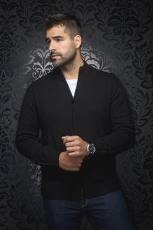 Merino wool Vest for men by Au Noir | ESTEBAN_FZ Black | Boutique Vvög, complete inventory of the Au Noir brand