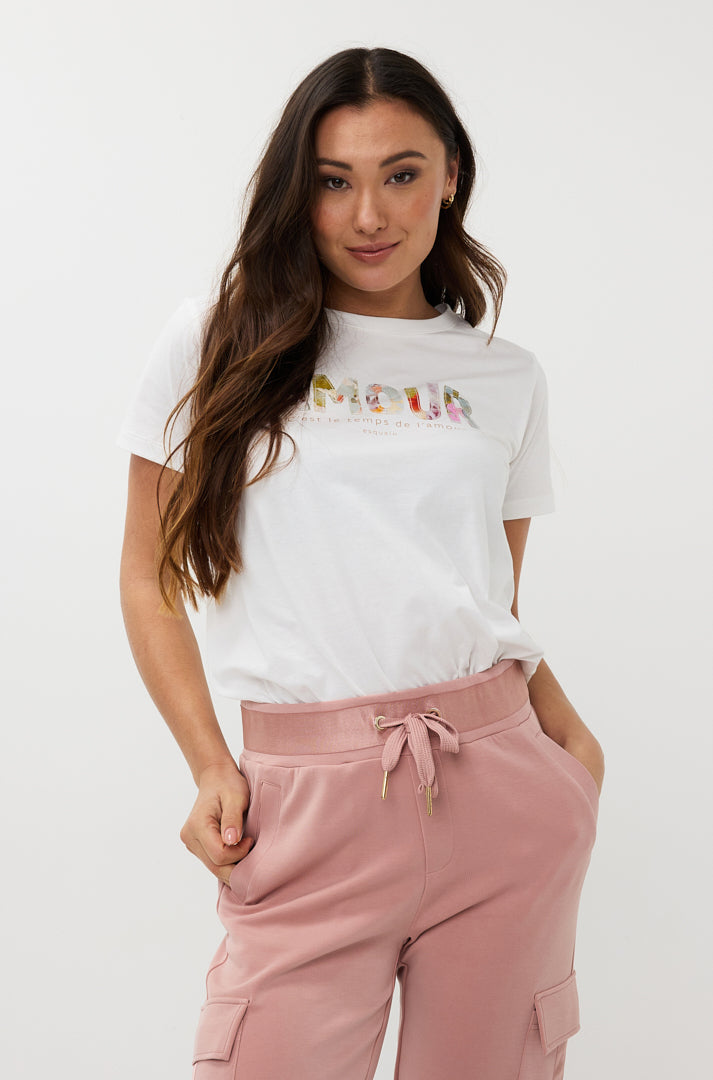 T-Shirt pour femme par Esqualo | SP2505021 Blanc Cassé | Boutique Vvög, vêtements mode pour homme et femme