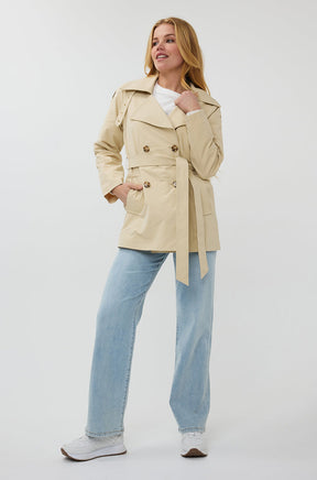 Coupe-vent mi-saison pour femme par Esqualo | SP2537000 Beige | Boutique Vvög, vêtements mode pour homme et femme