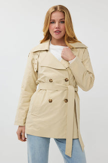 Coupe-vent mi-saison pour femme par Esqualo | SP2537000 Beige | Boutique Vvög, vêtements mode pour homme et femme