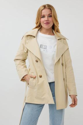 Coupe-vent mi-saison pour femme par Esqualo | SP2537000 Beige | Boutique Vvög, vêtements mode pour homme et femme