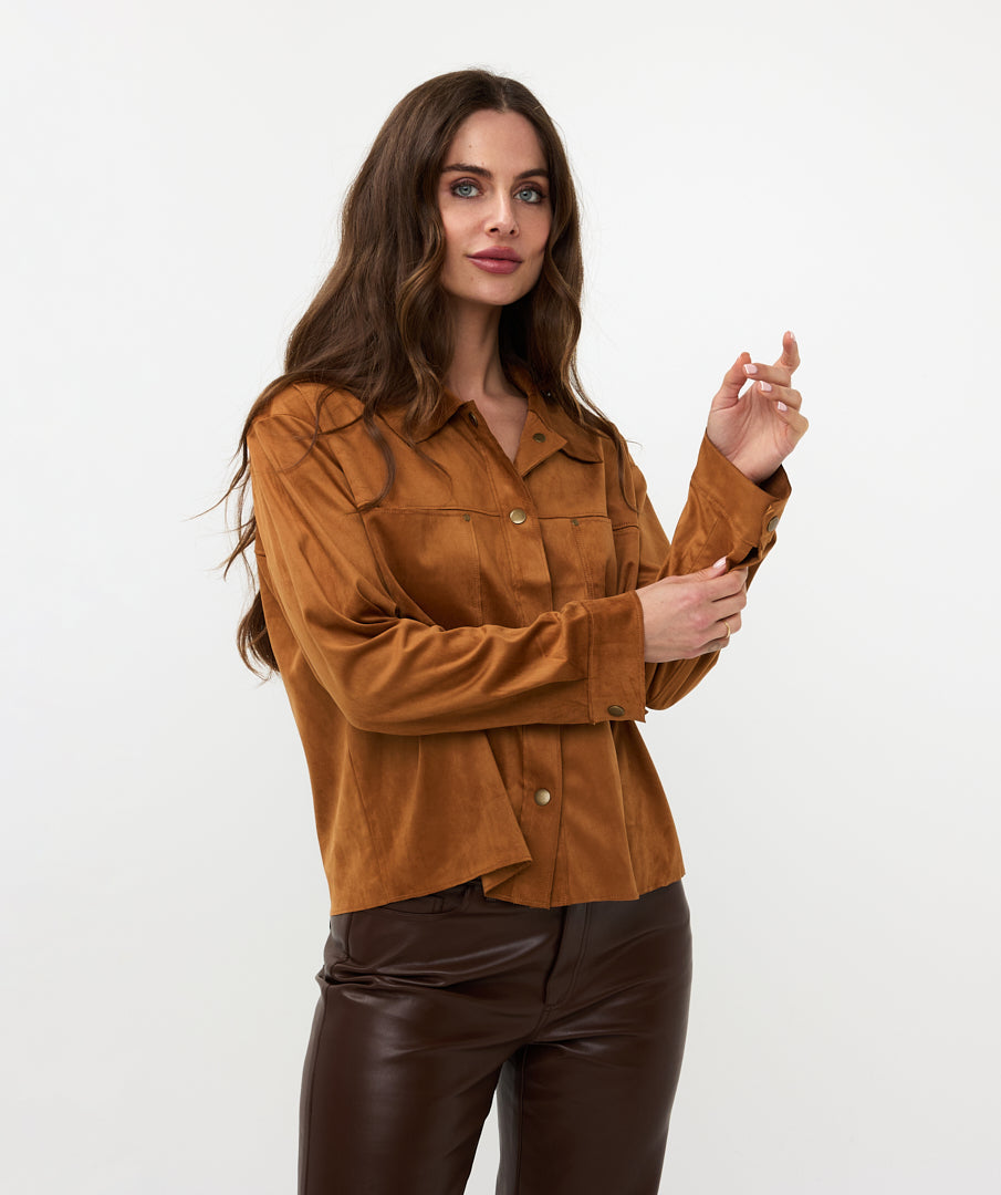 Jacket pour femme par Esqualo | F2410501 Camel | Boutique Vvög, vêtements mode pour homme et femme