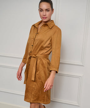 Robe pour femme par Esqualo | F2410503 Camel | Boutique Vvög, vêtements mode pour homme et femme