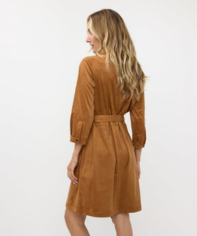 Robe pour femme par Esqualo | F2410503 Camel | Boutique Vvög, vêtements mode pour homme et femme