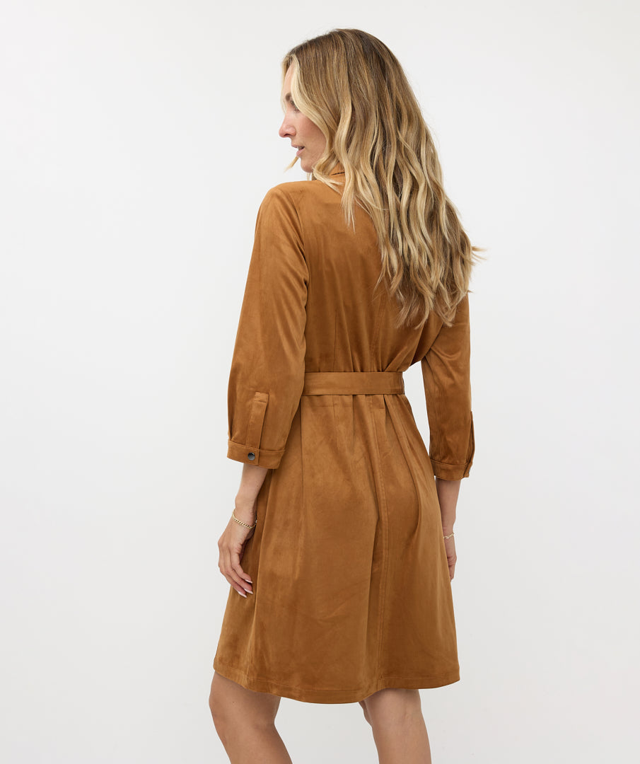 Robe pour femme par Esqualo | F2410503 Camel | Boutique Vvög, vêtements mode pour homme et femme