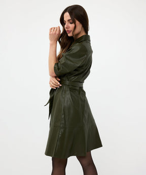 Robe pour femme par Esqualo | F2411506 Vert | Boutique Vvög, vêtements mode pour homme et femme