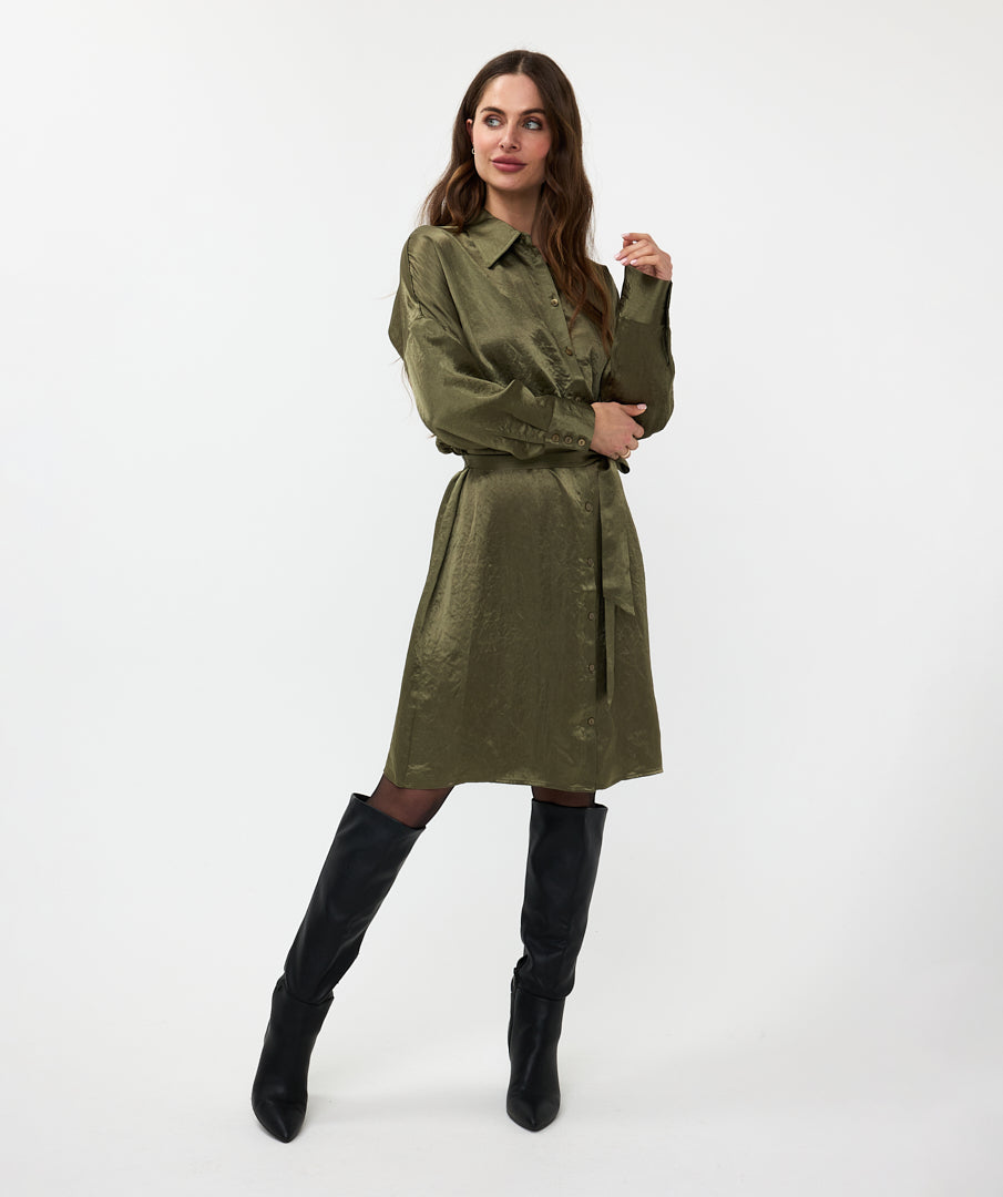 Robe pour femme par Esqualo | F2415500 Vert mousse | Boutique Vvög, vêtements mode pour homme et femme