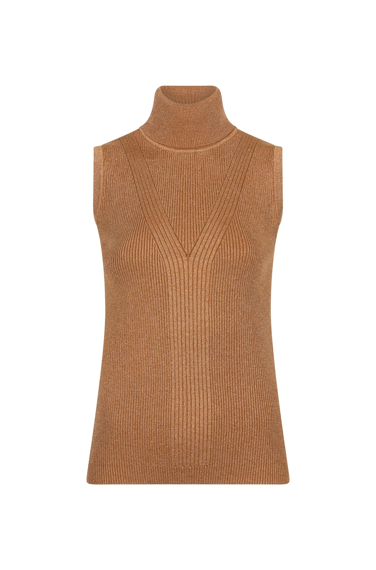 Camisole col roulé pour femme par Esqualo | F2431500 Caramel | Boutique Vvög, vêtements mode pour homme et femme