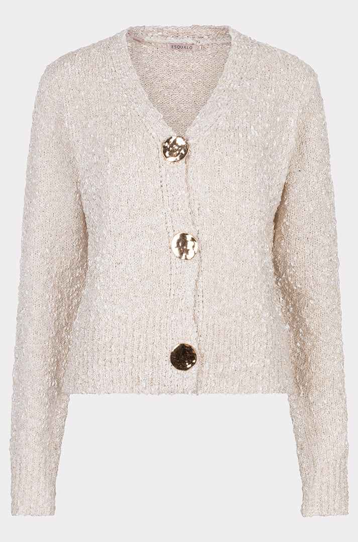 Cardigan pour femme par Esqualo | F2502538 Blanc Cassé | Boutique Vvög, vêtements mode pour homme et femme