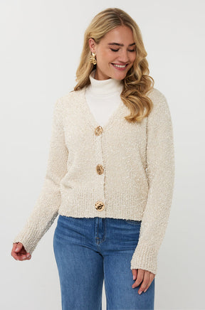 Cardigan pour femme par Esqualo | F2502538 Blanc Cassé | Boutique Vvög, vêtements mode pour homme et femme