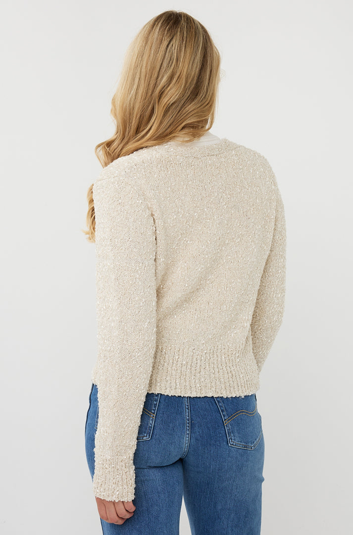 Cardigan pour femme par Esqualo | F2502538 Blanc Cassé | Boutique Vvög, vêtements mode pour homme et femme