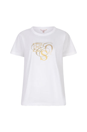 T-Shirt pour femme par Esqualo | F2505529 Blanc Cassé | Boutique Vvög, vêtements mode pour homme et femme