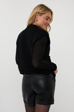 Cardigan pour femme par Esqualo | F2507501 Noir | Boutique Vvög, vêtements mode pour homme et femme