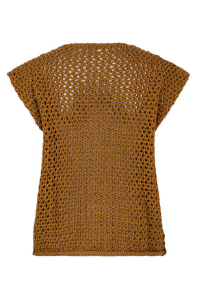 Chandail sans manche troué pour femme par Esqualo | F2507501 Olive | Boutique Vvög, vêtements mode pour homme et femme