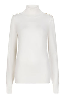 Chandail col roulé pour femme par Esqualo | F2507535 Blanc Cassé | Boutique Vvög, vêtements mode pour homme et femme
