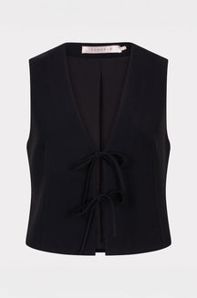 Boléro sans manche avec boucle pour femme par Esqualo | F2510504 Noir | Boutique Vvög, vêtements mode pour homme et femme