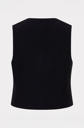 Boléro sans manche avec boucle pour femme par Esqualo | F2510504 Noir | Boutique Vvög, vêtements mode pour homme et femme