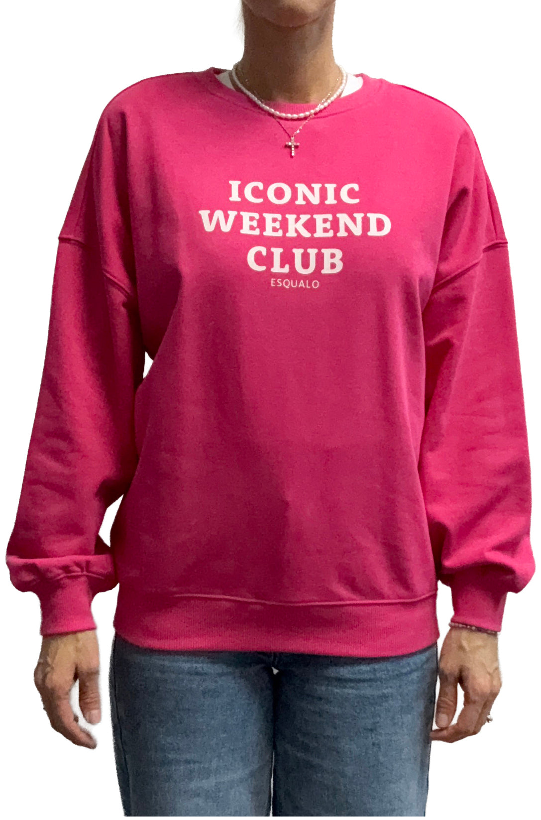 Chandail manches longues pour femme par Esqualo | F2505522 Framboise | Boutique Vvög, vêtements mode pour homme et femme