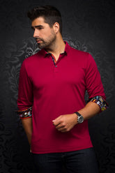 Polo for men by Au Noir | FALCON Cabernet/Cabernet | Boutique Vvög, complete inventory of the Au Noir brand
