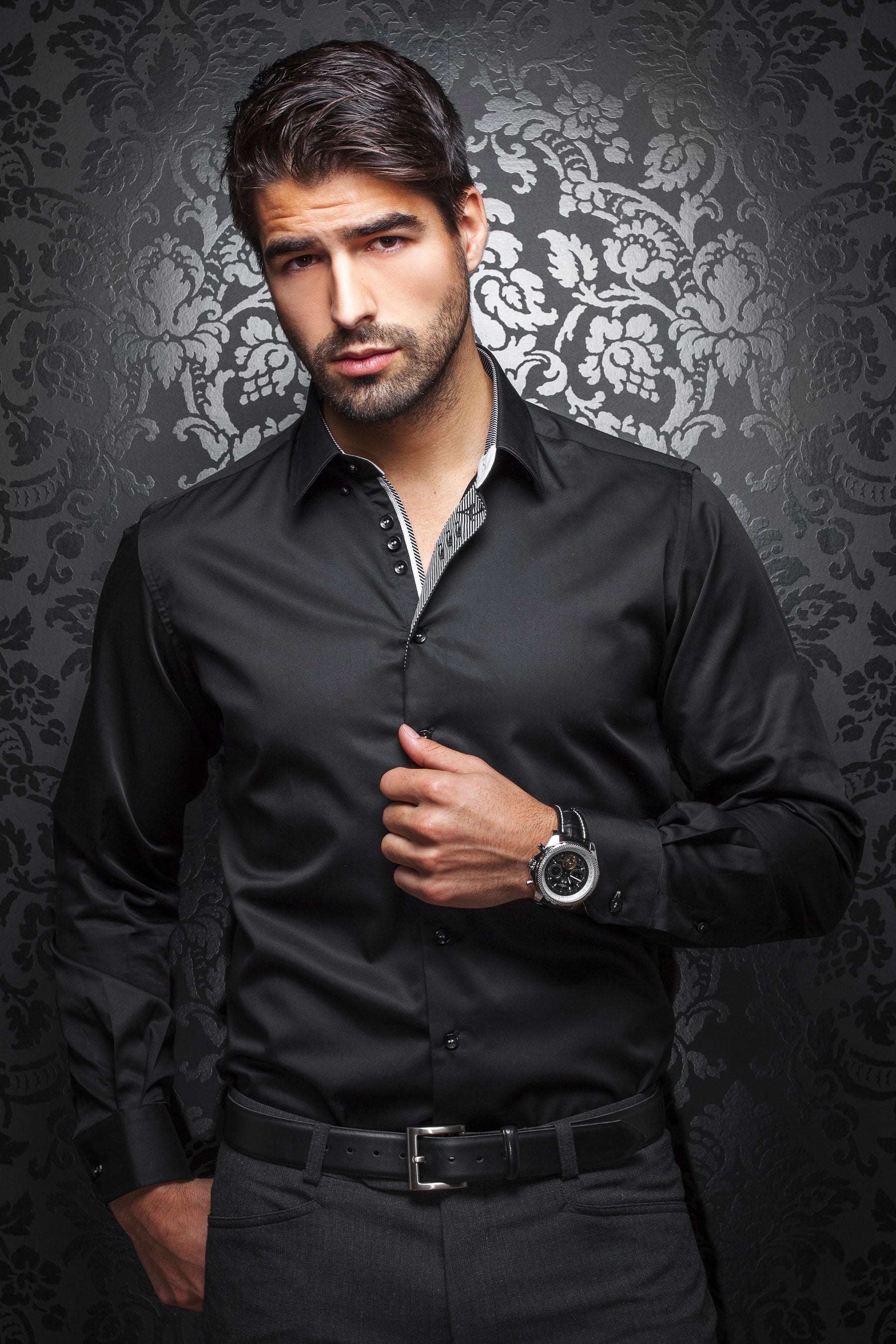 Long sleeve shirt Au Noir - FERRE Black - Boutique Vvög