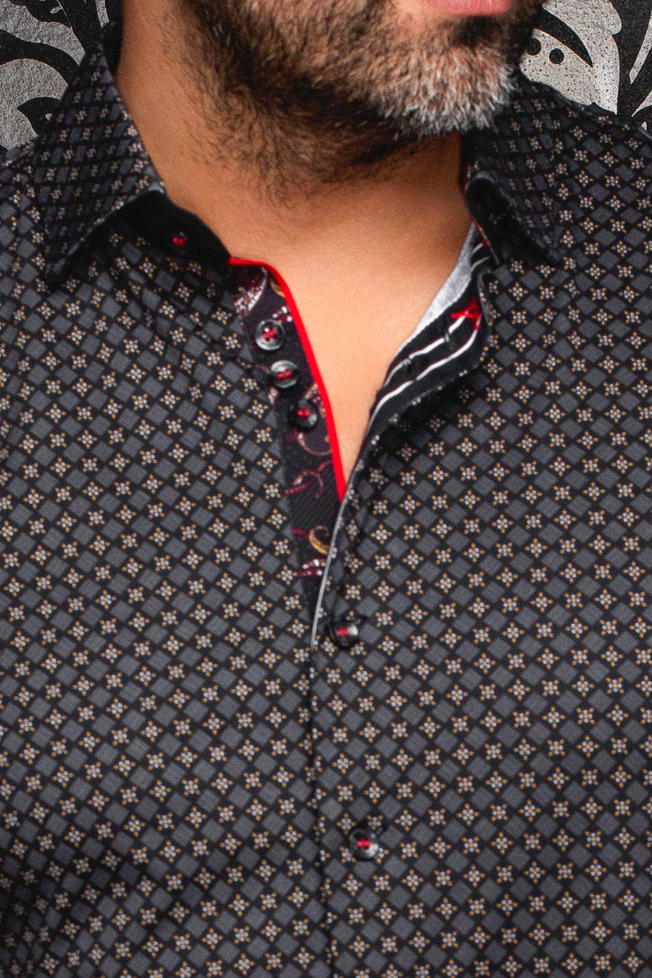 Chemise manches longues en Knit pour homme par Au Noir | GENESIS Noir Or | Boutique Vvög, inventaire complet de la marque Au Noir