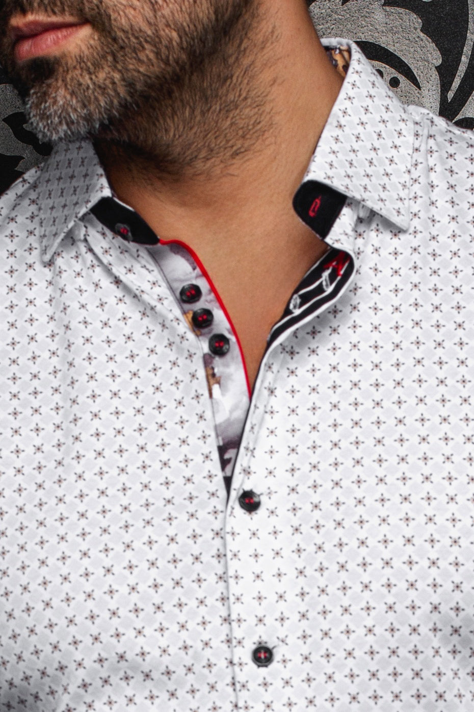 Chemise manches longues en Knit pour homme par Au Noir | GENESIS Blanc Or | Boutique Vvög, inventaire complet de la marque Au Noir