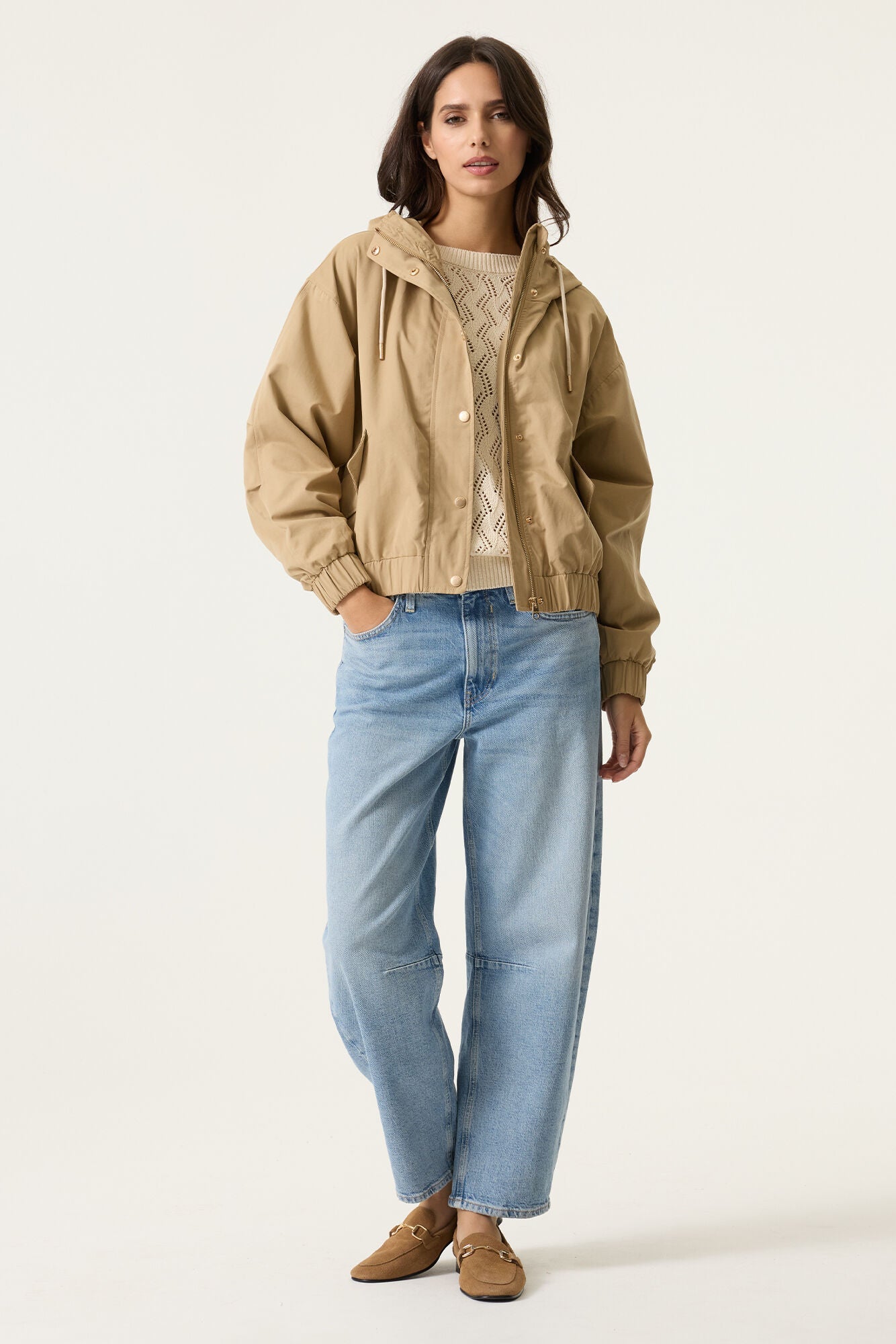 Coupe-vent mi-saison pour femme par Garcia | GJ2600205 Sable Beige | Boutique Vvög, vêtements mode pour homme et femme