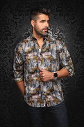 Chemise manches longues pour homme par Au Noir | GRIMLOCK Noir | Boutique Vvög, inventaire complet de la marque Au Noir