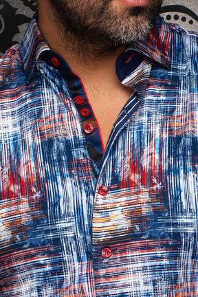 Chemise manches longues pour homme par Au Noir | GRIMLOCK Marine | Boutique Vvög, inventaire complet de la marque Au Noir