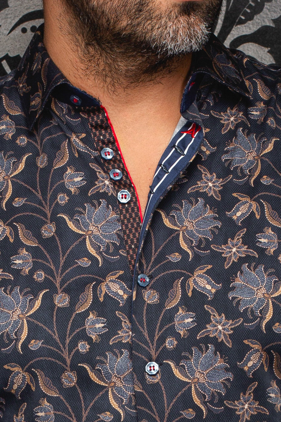 Chemise manches longues pour homme par Au Noir | HARRINGTON Minuit | Boutique Vvög, inventaire complet de la marque Au Noir