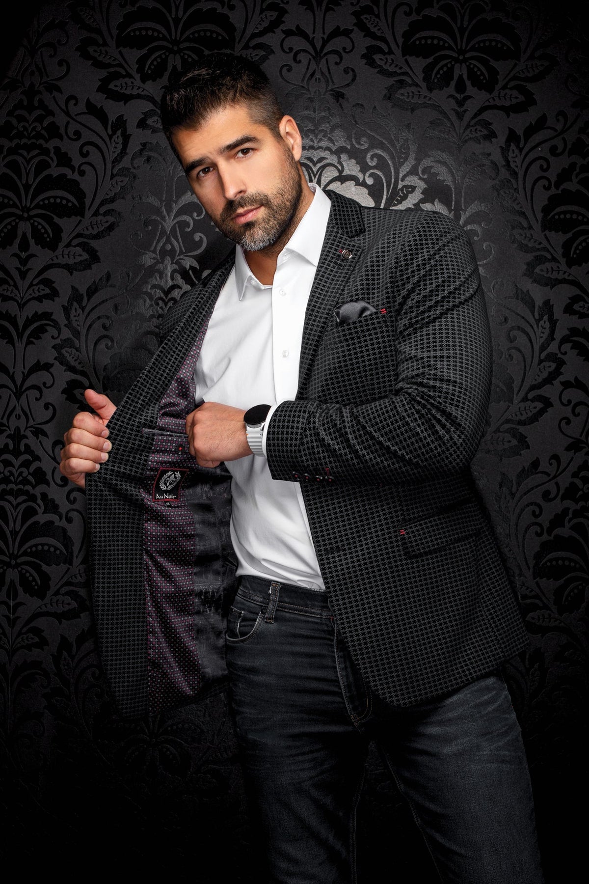Veston pour homme par Au Noir | HEMSWORTH Noir | Boutique Vvög, inventaire complet de la marque Au Noir