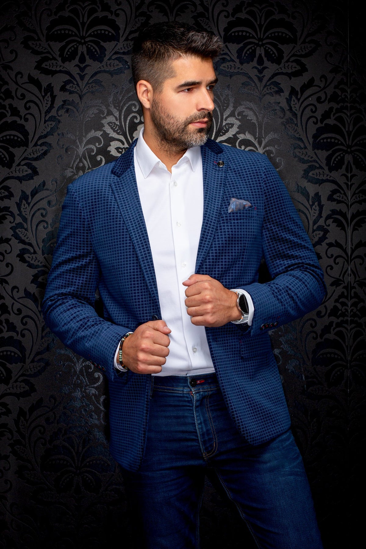 Veston pour homme par Au Noir | HEMSWORTH Marine | Boutique Vvög, inventaire complet de la marque Au Noir