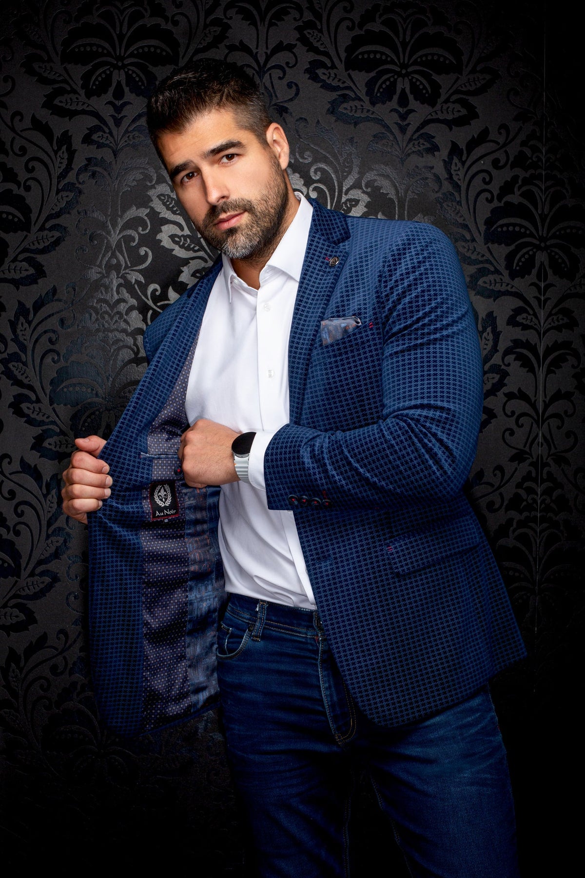 Veston pour homme par Au Noir | HEMSWORTH Marine | Boutique Vvög, inventaire complet de la marque Au Noir