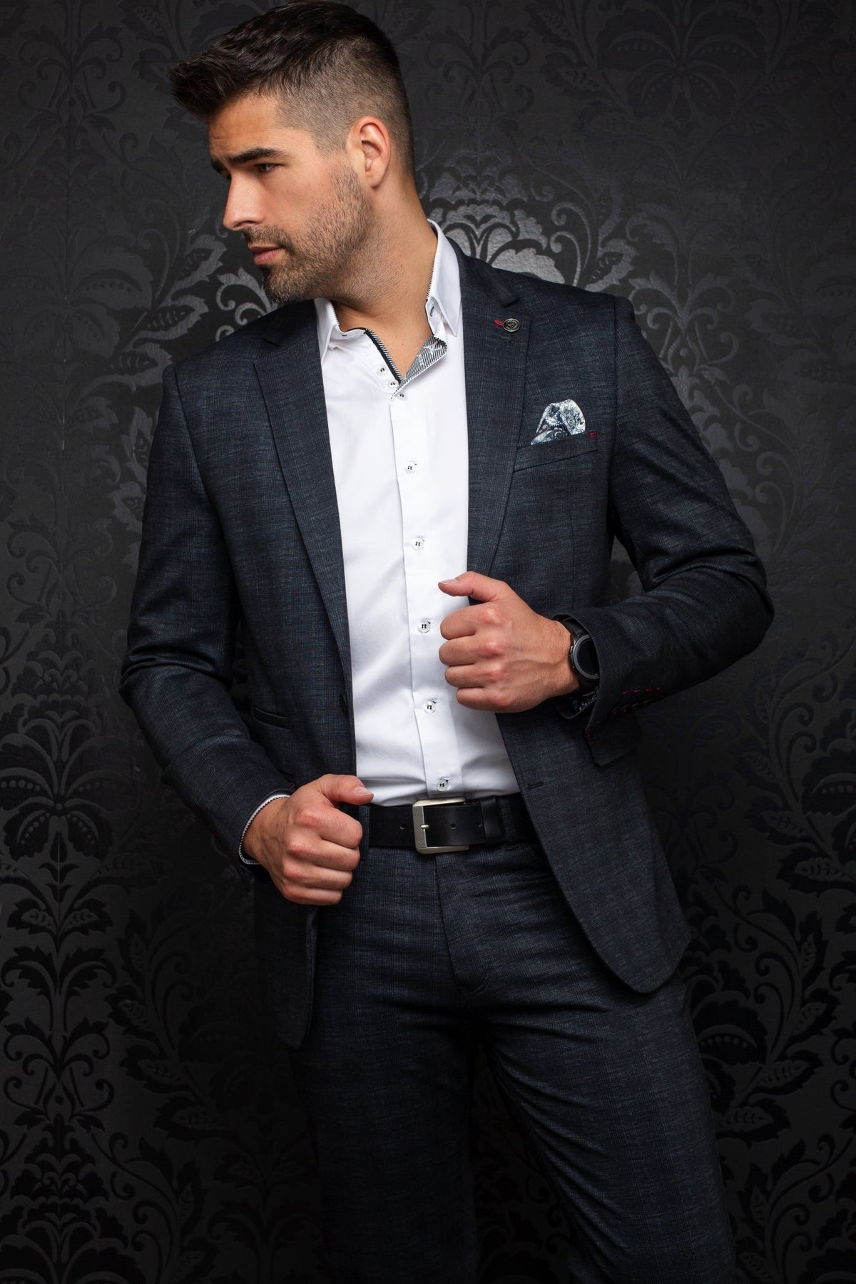 Pantalon pour homme par Au Noir | DUNLOP charcoal | Boutique Vvög, vêtements mode pour hommes