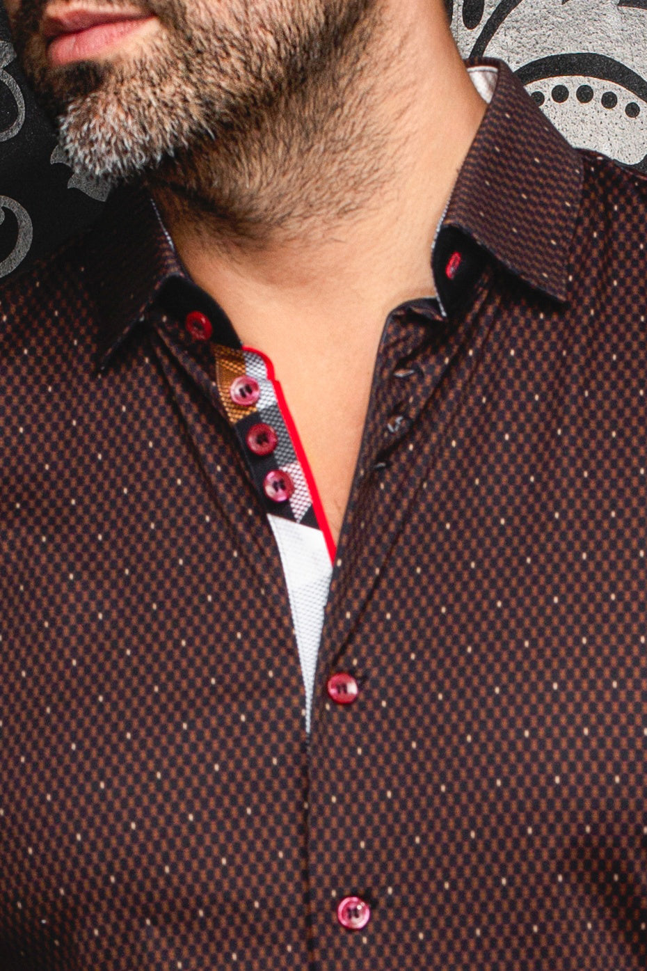 Chemise manches longues en Knit pour homme par Au Noir | HOUND Noir Châtaigne | Boutique Vvög, inventaire complet de la marque Au Noir