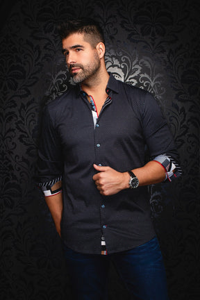 Chemise manches longues en Knit pour homme par Au Noir | HOUND Noir Olive | Boutique Vvög, inventaire complet de la marque Au Noir
