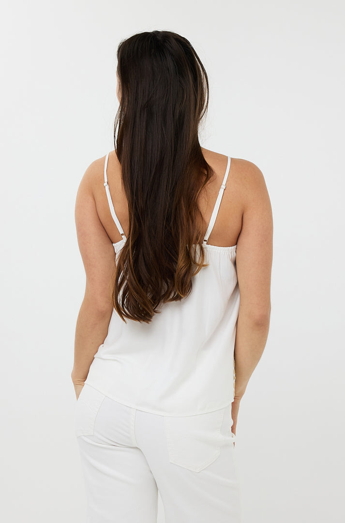 Camisole pour femme par Esqualo | HS2509228 Blanc/Sable | Boutique Vvög, vêtements mode pour homme et femme