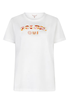 T-Shirt pour femme par Esqualo | HS2605200 Blanc Cassé Rose | Boutique Vvög, vêtements mode pour homme et femme