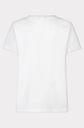 T-Shirt pour femme par Esqualo | HS2605202 Blanc Cassé Noir | Boutique Vvög, vêtements mode pour homme et femme