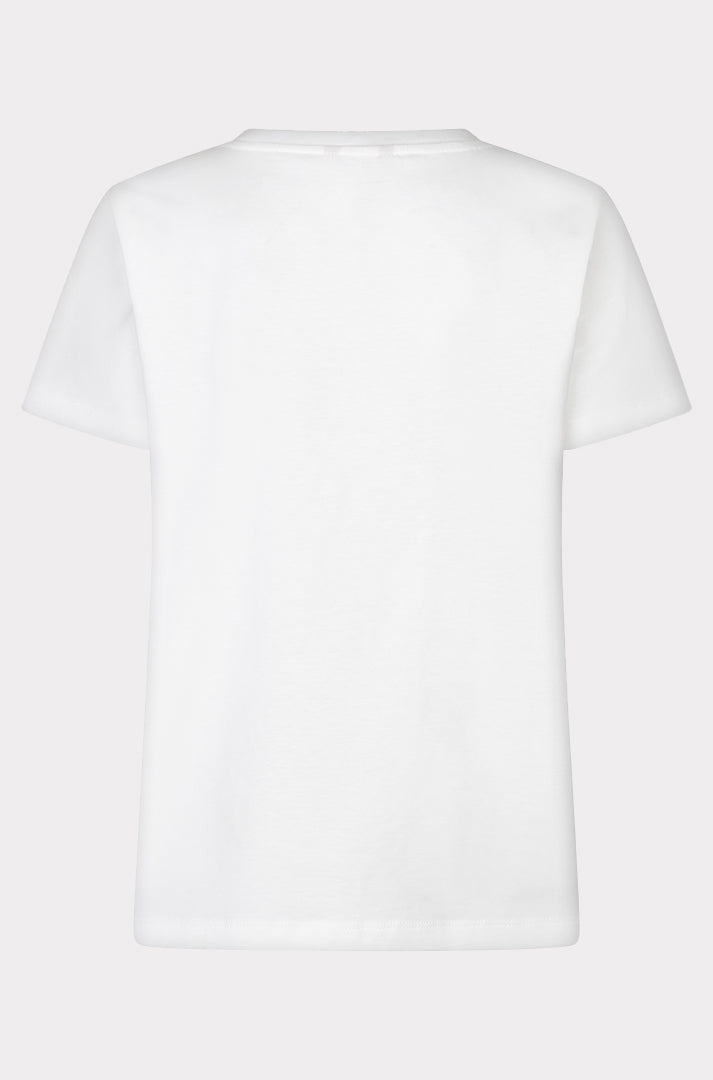 T-Shirt pour femme par Esqualo | HS2605202 Blanc Cassé Noir | Boutique Vvög, vêtements mode pour homme et femme