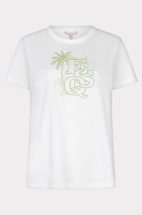 T-Shirt pour femme par Esqualo | HS2605202 Blanc Vert | Boutique Vvög, vêtements mode pour homme et femme