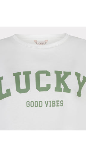 T-Shirt pour femme par Esqualo | HS2605215 Blanc Vert | Boutique Vvög, vêtements mode pour homme et femme