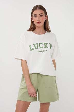 T-Shirt pour femme par Esqualo | HS2605215 Blanc Vert | Boutique Vvög, vêtements mode pour homme et femme