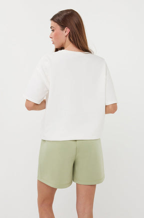 T-Shirt pour femme par Esqualo | HS2605215 Blanc Vert | Boutique Vvög, vêtements mode pour homme et femme