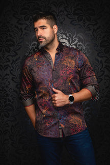 Chemise manches longues pour homme par Au Noir | INDORE Rouille | Boutique Vvög, inventaire complet de la marque Au Noir