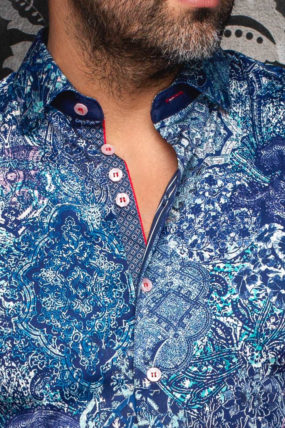 Chemise manches longues pour homme par Au Noir | INDORE Sarcelle | Boutique Vvög, inventaire complet de la marque Au Noir