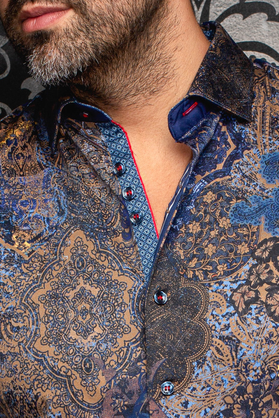 Chemise manches longues pour homme par Au Noir | INDORE Tabac | Boutique Vvög, inventaire complet de la marque Au Noir