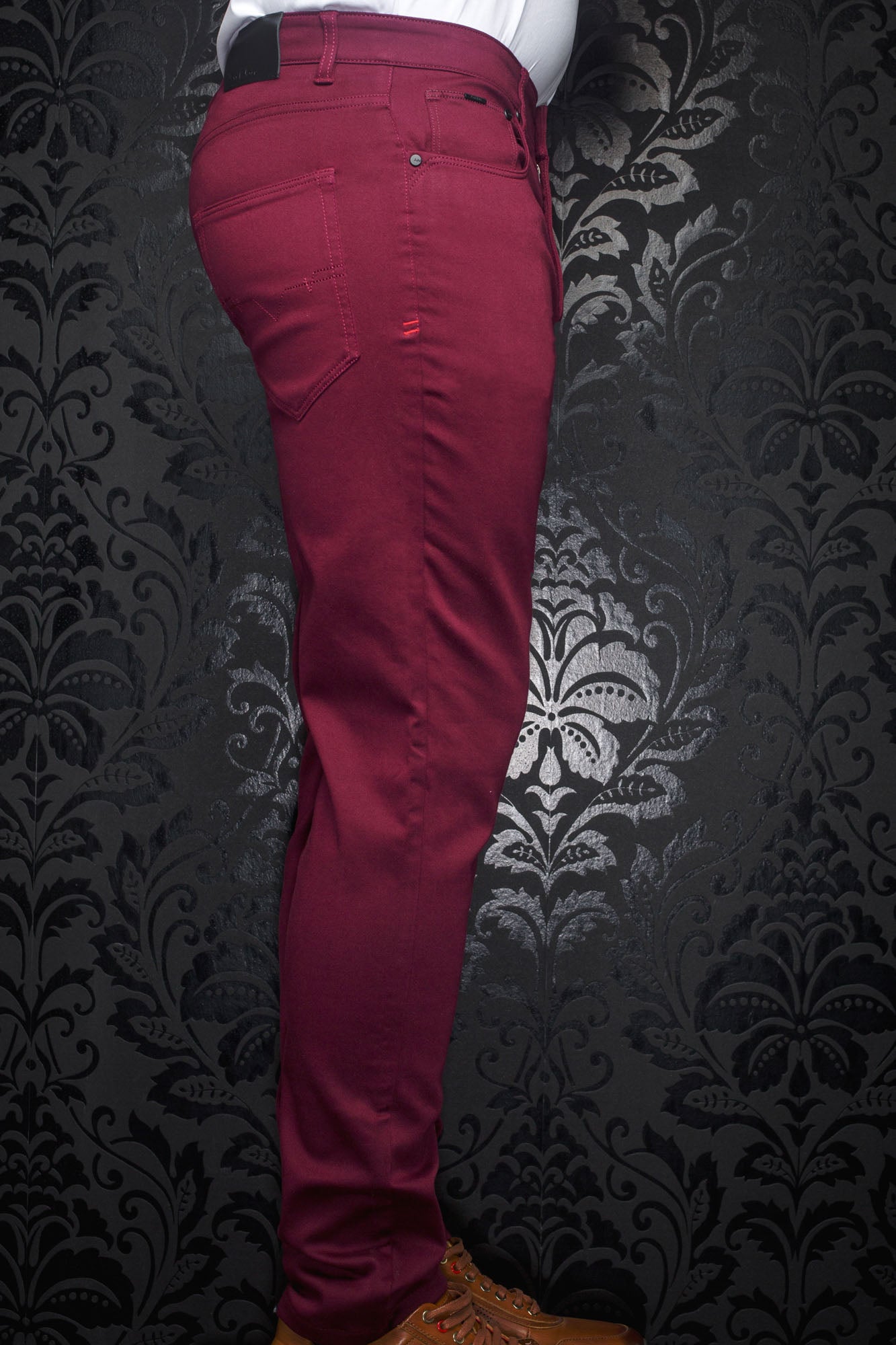 Jeans for men by Au Noir | JOHNNY-SKC Burgundy | Boutique Vvög, complete inventory of the Au Noir brand